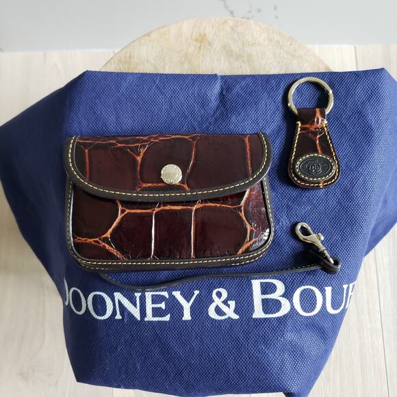 Dooney & Bourke Tassel Leather Bag Set Cognac 3 Pc Purse Wallet Keychain 1C872CG - Picture 14 of 15